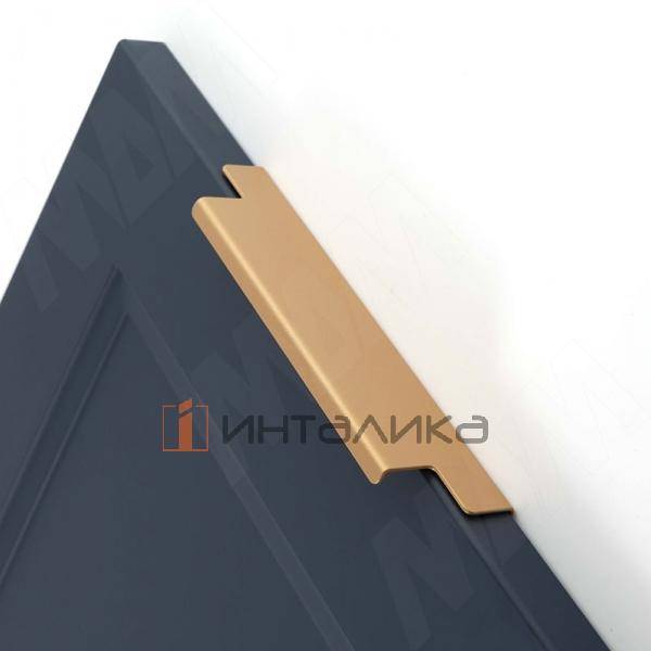 Профиль-ручка 196мм крепление саморезами золото матовое – 2