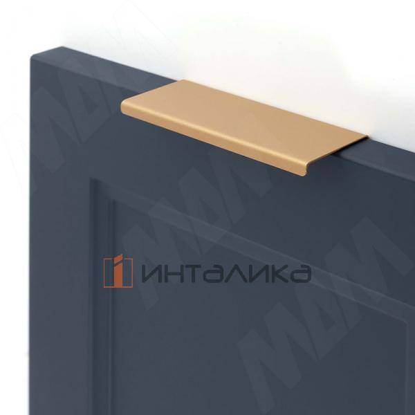 Профиль-ручка 146мм крепление саморезами золото матовое – 2