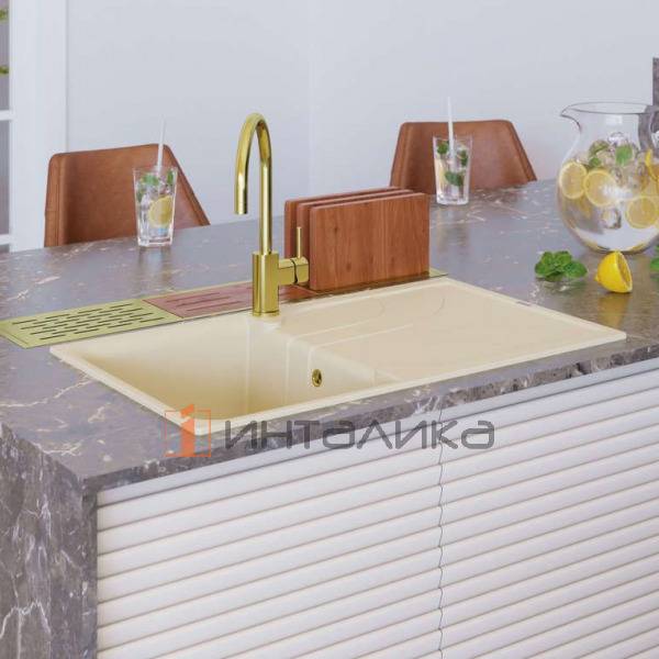 Мойка Omoikiri YASUGATA 86 Tetogranit, 450, накладная, черный – 3