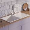 Превью Мойка Omoikiri SAKAIME 100 Tetogranit, 600, накладная, белый – 4