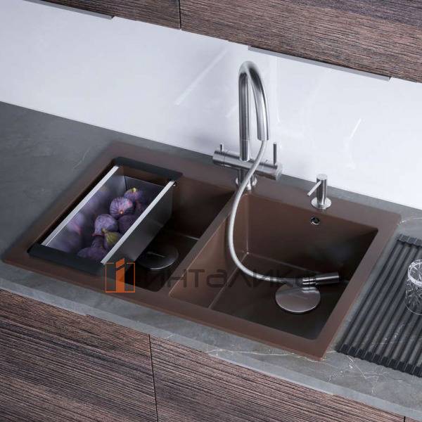 Мойка Omoikiri BOSEN 80-2 Tetogranit, 800, накладная, шампань – 4