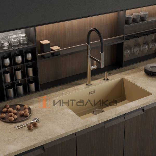 Мойка Omoikiri YAMAKAWA 75T-U/I Tetogranit, 800, накладная, белый – 4