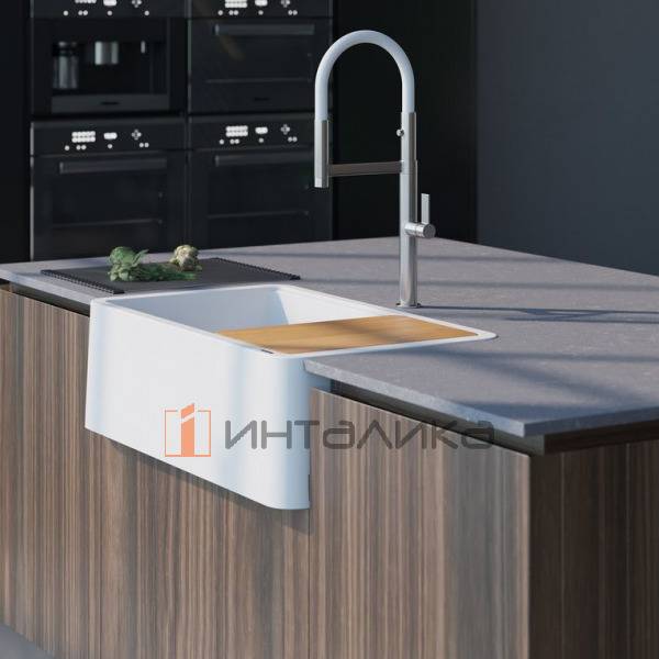 Мойка Omoikiri TARENTO 83 Tetogranit, 900, фронтальная, черный – 3