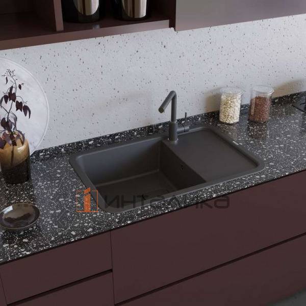 Мойка Omoikiri TASOGARE 86 Artgranit, 600, накладная, темный шоколад – 4