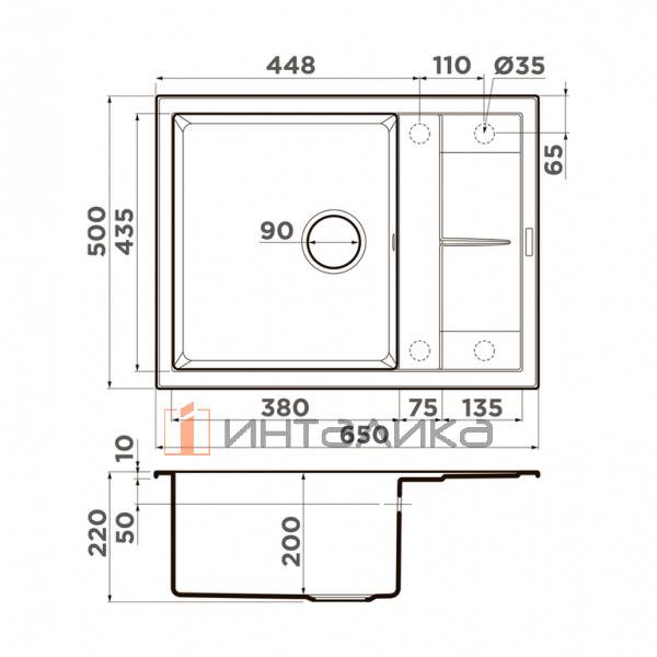 Мойка Omoikiri SUMI 65A Artceramic, 500, накладная, белый – 2