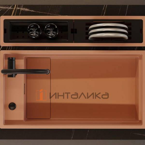 Мойка Omoikiri KINARU PRO 86-U/I Artceramic, 900, под столешницу, azur blue – 3