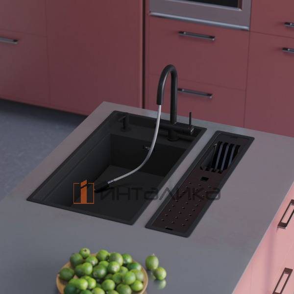 Мойка Omoikiri KINARU PRO 86-U/I Artceramic, 900, под столешницу, azur blue – 4