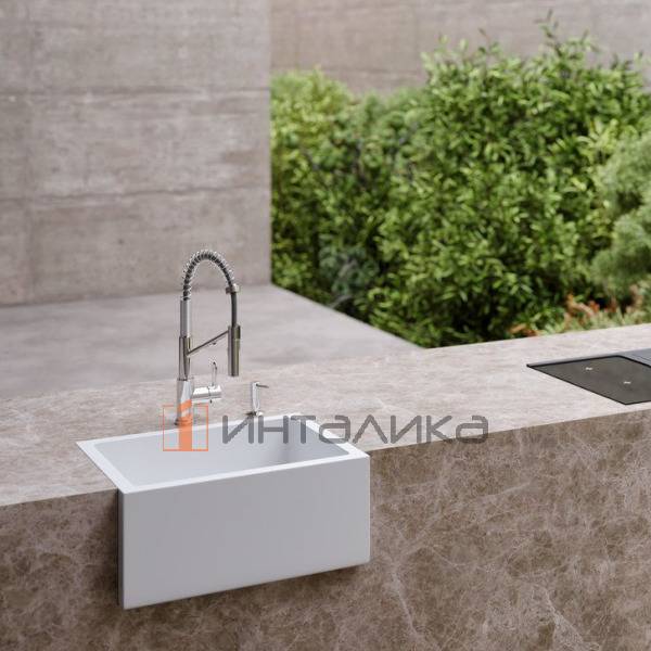 Мойка Omoikiri MIKURA 61 Natceramic, 800, фронтальная, pebble – 3