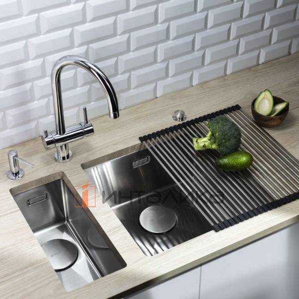 Мойка Omoikiri TAKI 20-U/IF нержавеющая сталь, 300, накладная, вороненая сталь – 5