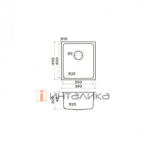 Мойка Omoikiri TADZAVA 39-U/I нержавеющая сталь, 450, накладная, светлое золото – 2