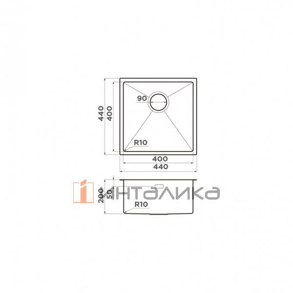 Мойка Omoikiri TAKI 44-U/IF нержавеющая сталь, 450, накладная, светлое золото – 3