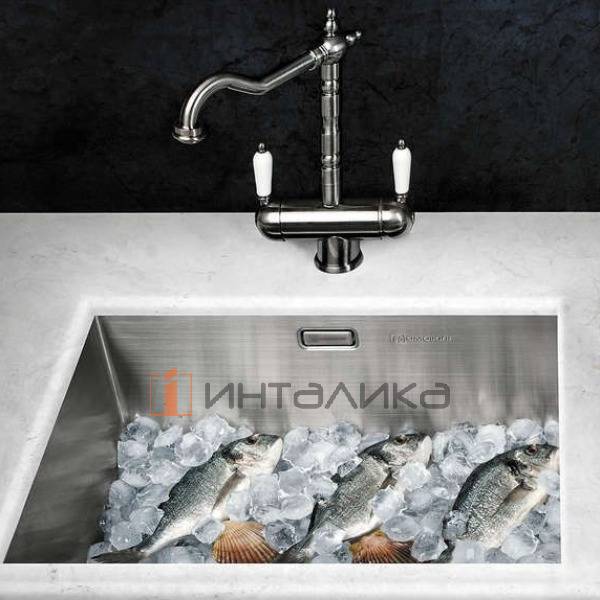 Мойка Omoikiri TAKI 49-U/IF нержавеющая сталь, 500, накладная, вороненая сталь – 5