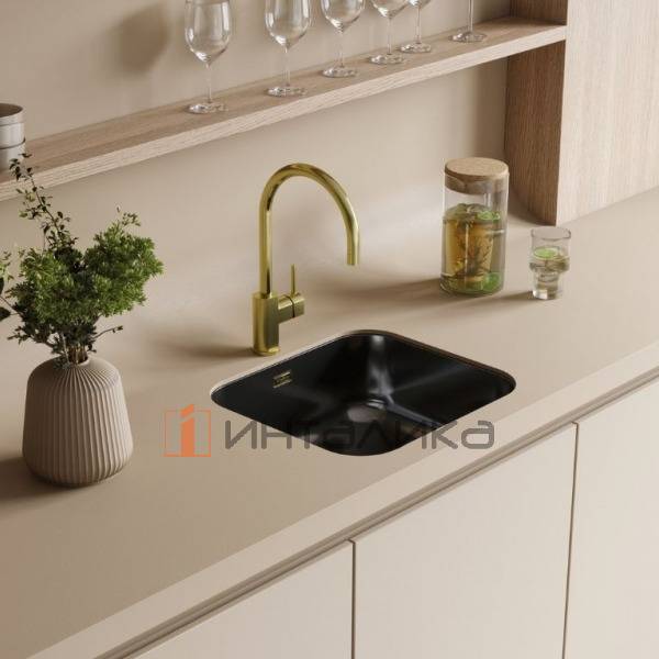 Мойка Omoikiri OMI 49-U/I нержавеющая сталь, 600, накладная, светлое золото – 3