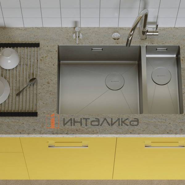 Мойка Omoikiri TAKI 69-2-U/IF Side R нержавеющая сталь, 800, накладная, нержавеющая сталь – 4