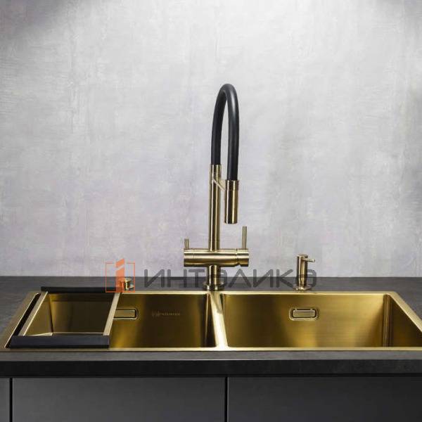 Мойка Omoikiri TAKI 86-2-U/IF нержавеющая сталь, 900, накладная, нержавеющая сталь – 3