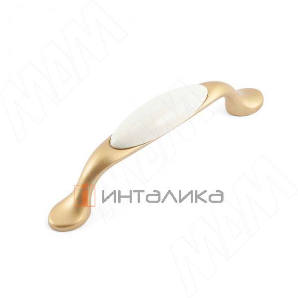 Ручка-скоба 96мм золото матовое/керамика – 1