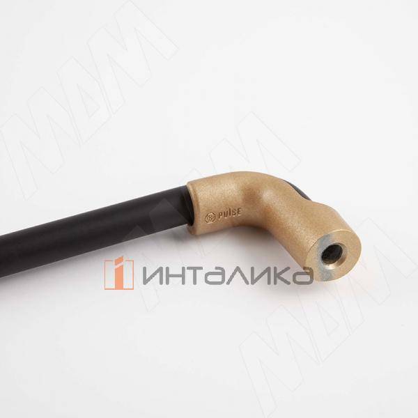 HERMES Ручка-скоба 160мм черный матовый/золото матовое – 2