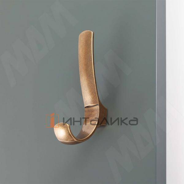 VERSA Крючок двухрожковый бронза состаренная – 2