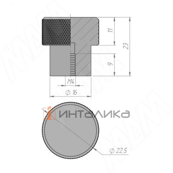 Ручка-кнопка золото матовое – 3