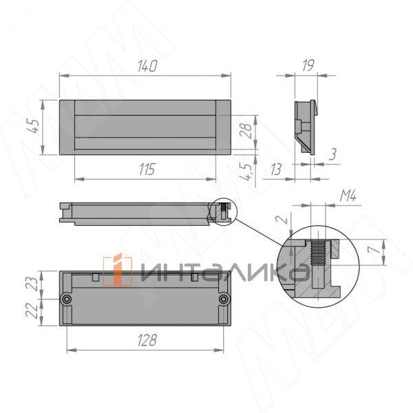 Ручка-раковина 128мм хром матовый – 3