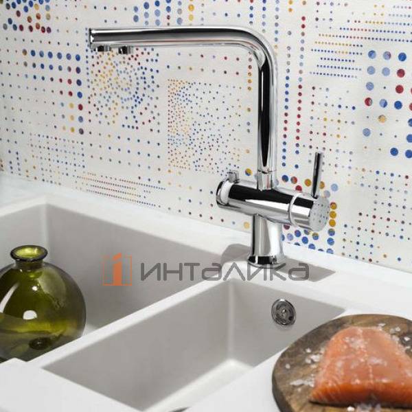 Смеситель Omoikiri HOTARU однорычажный, с выводом для питьевой воды, графит |indigo blue – 6