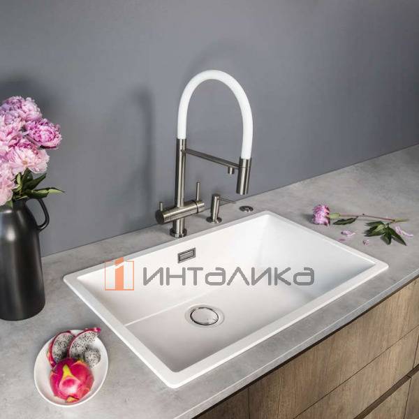 Смеситель Omoikiri KANTO однорычажный, с выводом питьевой воды, с гибким шлангом, графит – 3