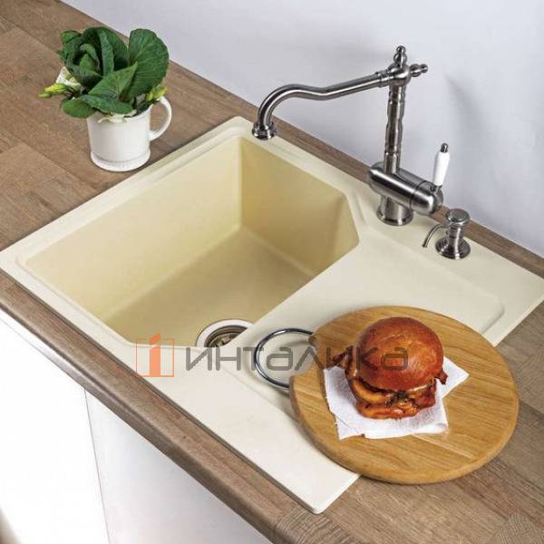 Смеситель Omoikiri KYOTO 2 Plus однорычажный, с выводом для питьевой воды, золото  – 5