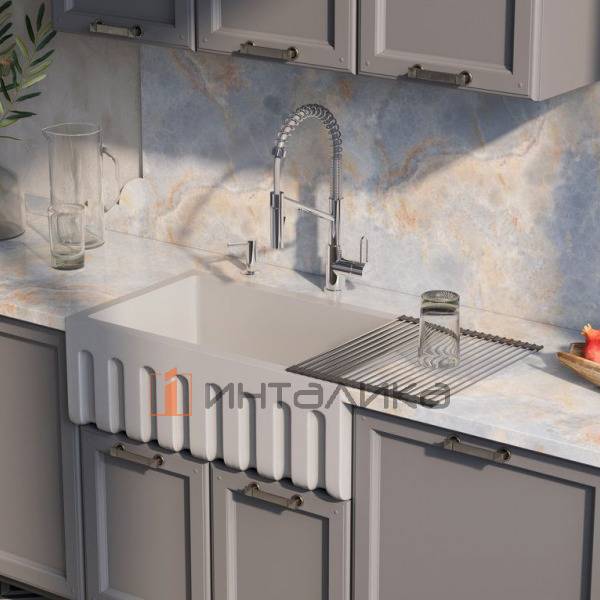 Смеситель Omoikiri MIKAWA 2 Plus-SB, с выводом питьевой воды, с гибким шлангом, графит – 3