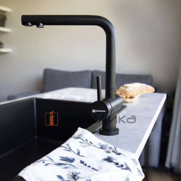 Смеситель Omoikiri NAGANO-P однорычажный, с выводом питьевой воды, espresso – 5