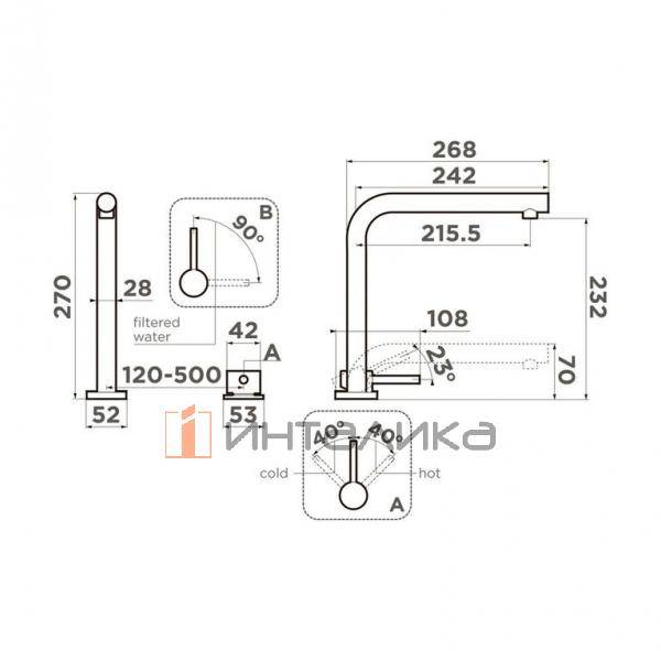 Смеситель-трансформер Omoikiri NARA 2 Plus установка под окно, с выводом питьевой воды, хром – 2
