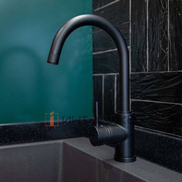 Смеситель Omoikiri SHINAGAWA 2 Plus однорычажный, с выводом для питьевой воды, темный шоколад – 4