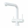 Превью Смеситель Omoikiri TAKAMATSU-S с выводом питьевой воды, с выдвижным шлангом, pure white – 1