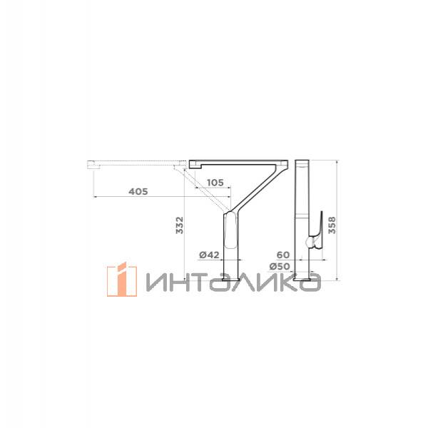 Смеситель Omoikiri TARA однорычажный, вороненая сталь – 2