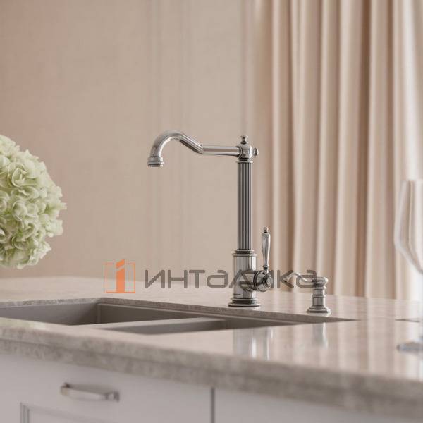 Смеситель Omoikiri TOSHIMA однорычажный, античное серебро – 3