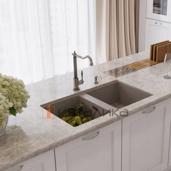 Смеситель Omoikiri TOSHIMA однорычажный, античное серебро – 5