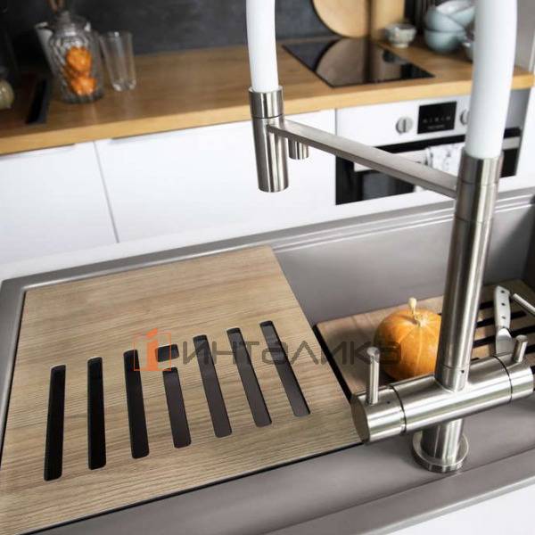 Разделочная доска Omoikiri, 383х339 мм, дуб – 5