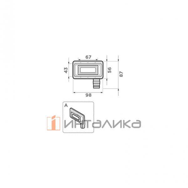 Сменный перелив для моек Artceramic OV-1-ARTC GM, вороненая сталь – 2