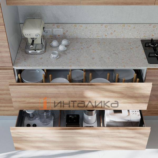 Комплект направляющих скрытого монтажа F70 PUSH, полное выдвижение, 500мм, с фиксаторами – 3