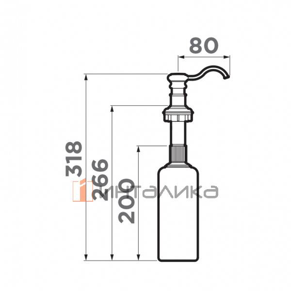 Дозатор для моющего средства Omoikiri OM-01, золото – 2