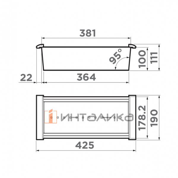 Коландер Omoikiri CO-02, 425х190х111 мм, вороненая сталь – 2