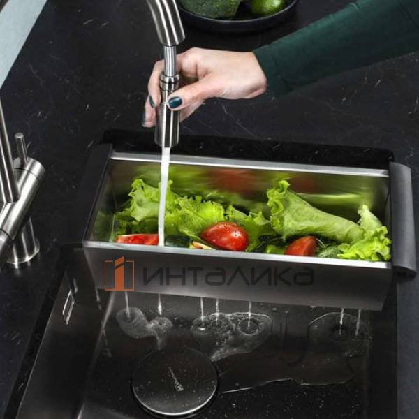 Коландер Omoikiri CO-02, 425х190х111 мм, вороненая сталь – 7