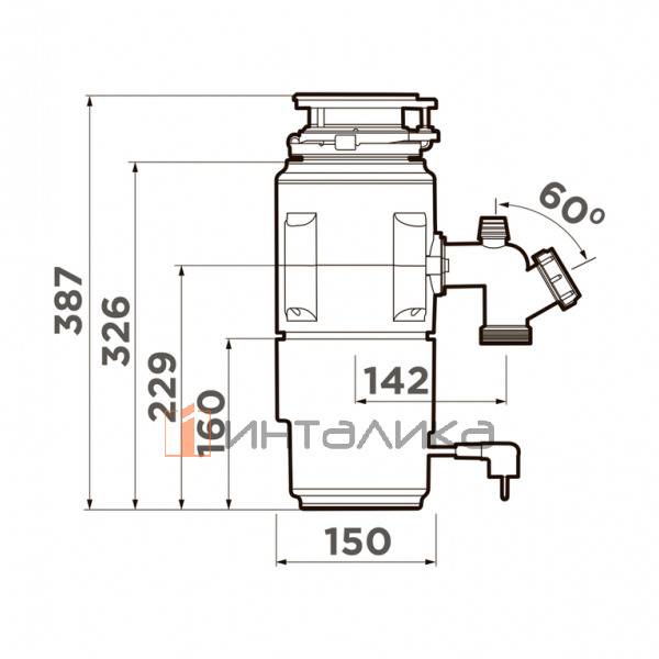 Измельчитель Omoikiri NAGARE SLIM 500 – 2