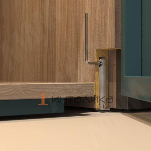 REKORD TECH Опора регулируемая, D12 мм, высота отверстия 100 мм, с прямоугольной ножкой – 5