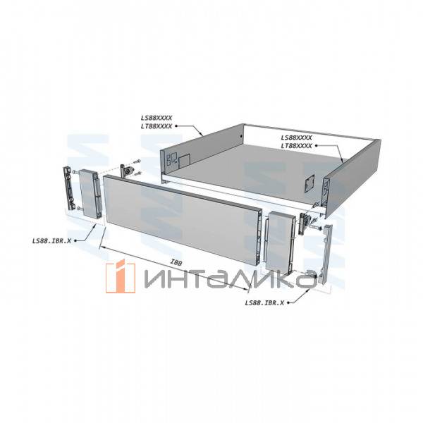 Кронштейн внутреннего ящика LS Box H88, графит – 3