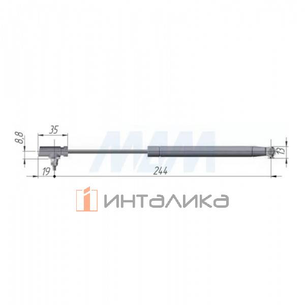 Набор из 1 авт. газового лифта IF K12 без рег-ки, открыванивание вверх, 80N, L244, H300-400 – 4