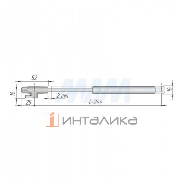 Набор из 2 автоматических газовых лифтов IF CRABY, открыванивание вверх, 50N, L244, H351-450 – 2