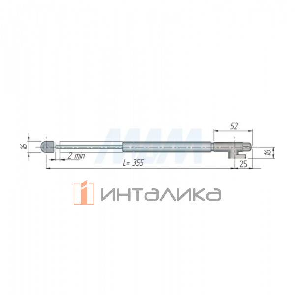 Набор из 2 автоматических газовых лифтов IF CRABY, открыванивание вниз, L355, H401-450 – 2