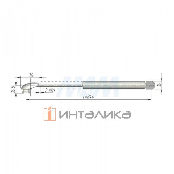 Набор из 2 фрикционных газовых лифтов IF COMPACT, открыванивание вверх, 45N, L244, H351-550 – 2