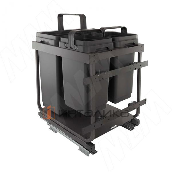 KOMBI 2.0 M50W Система сортировки и хранения, 3 емкости (30л+10л+10л), креп. фасада, полн.выдв., пла – 2