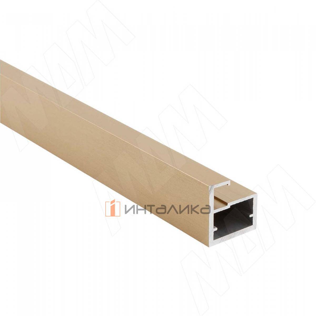 LINEA Профиль рамочный узкий, 20х22х8 мм, золото брашированное (анод), L-3000